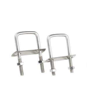 2 Set Boat U-Bolt Right Angle U-Clip U Bolt & Nuts for Boat Trailers 304 Stainless Steel M12 6
