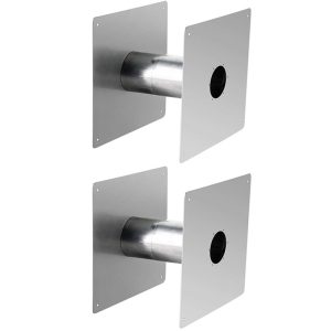 2pcs 2.36 Inch Wall Thimbles Stainless Steel for Indoor Gas Water Heater Wall Mounted Exhaust Pipe Double Wall Pipe Ventilation Design