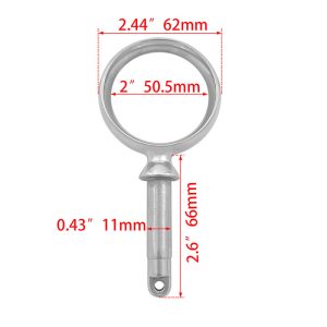 316 Stainless Steel Round Boat Oarlock Interior Diameter 50.5mm Paddle Brackets for Boat