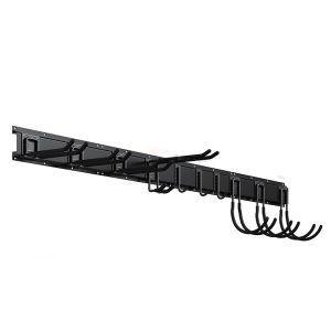 163cm Adjustable Tool Storage Rack Garage Tool Organizer Wall Mounted Storage System with 10 Hooks