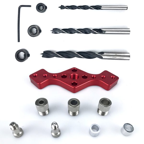 Dowel Jig Kit for Woodworking Floating Shelf Bracket Wood Dowel Panel Puncher Locator Line Scriber Woodworking Joints Positioner Tool