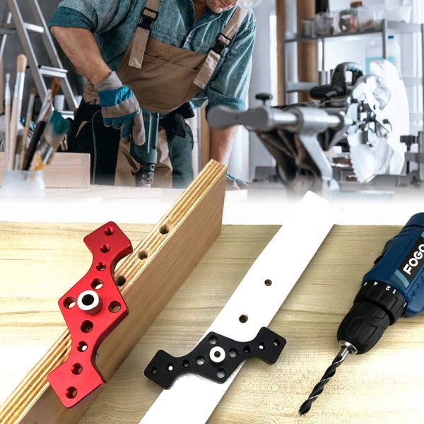 Dowel Jig Kit for Woodworking Floating Shelf Bracket Wood Dowel Panel Puncher Locator Line Scriber Woodworking Joints Positioner Tool