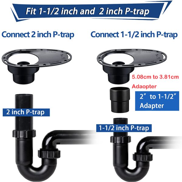 Freestanding Tub Drain Rough in Kit for Freestanding Bathtub with Brass Pipe and ABS Pipe