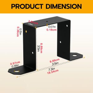 8pcs Heavy Duty Square Tube Strap Clamps U Shaped Pipe Clamp Bracket Strap Post Ties for 4 Inch Post