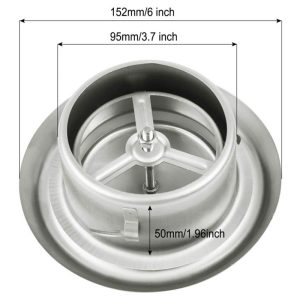 Stainless Steel Air Vent Cover Easy Install with Controllable Air Volume for Home Ceiling or Wall Ventilation