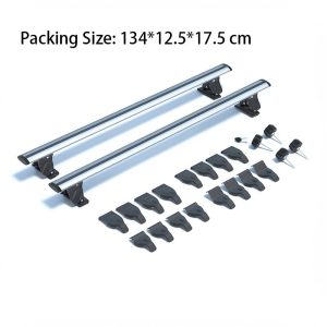 Universal Adjustable Roof Rack Cross Bar Aluminium Alloy 1.2m 1.3m 1.4m 150kg Load Capacity for Raised Roof Rails Car