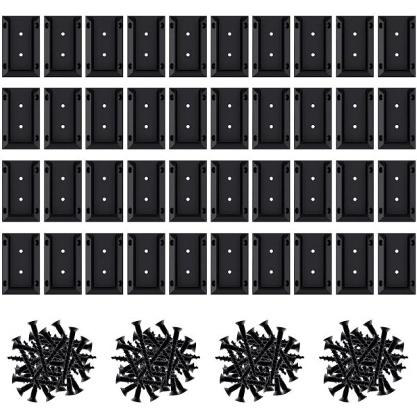 40 Pcs Deck Railing Brackets Connectors for 2X4 Railing Wood Post with 240Pcs Woo-3