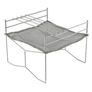 Barbecue Grill Outdoor Camping Grill Folding Stainless Steel BBQ Grill with Carrying Bag for Cooking Picnic