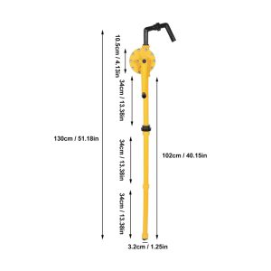 Barrel Pump Hand Dispensing Drum Pump Plastic Rotary for Water Based Solutions All Petroleum Products