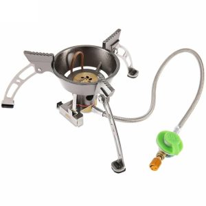Camping Gas Stove Propane Stove Strong Windproof Small Backpack Stove Foldable