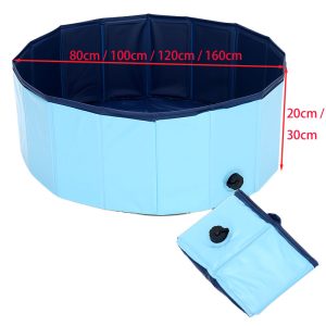 Foldable Dog Bath Pool Plastic Kiddie Pool Collapsible Bathtub for Pets Kids Baby and Toddler