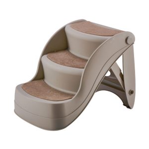 Folding Pet Stair for High Beds 4 Steps or 3 Steps Plastic Dog and Cat Steps with Non-Slip Felt Pad Safe Side Rail