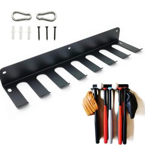 Heavy Duty Steel Wall Mount Baseball Bat Holder Baseball Bat Rack Bat Organizer for Home Garage 14/16 Bat Capacity
