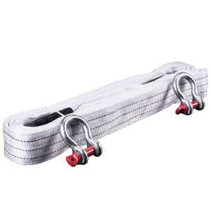 Heavy Duty Tow Strap 18 T 25 T 3-10 m Car Trailer Rope Recovery Emergency Tow Rope Reflective Strip with D-Ring Hook