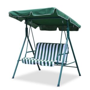 Outdoor Swing Chair Garden 2-Person Porch Swing with Waterproof Canopy Garden Swing Seat for Garden Backyard