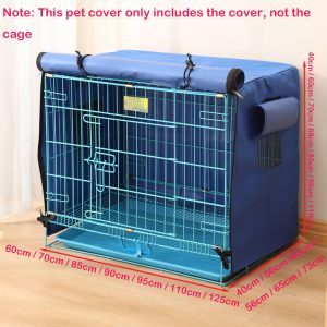 Pet Cage Cover with Visible Window Waterproof Collapsible Warm Shelter Dog Kennel Cover