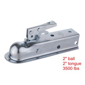 Straight Trailer Coupler Trailer Accessories Durable Finish 3,500 lbs Capacity Heavy Duty