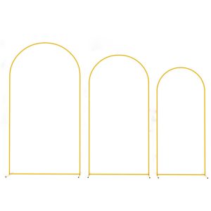 3pcs Wedding Arch Backdrop Stands Gold Metal Arch Stand for Wedding Ceremony Baby Shower Birthday Party Decor