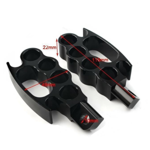 2 Pcs Motorcycle Knuckle Footpegs Durable Aluminium Foot Pegs Pedals Compatible with Fxcw Xl883n Xl1200n-3