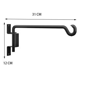 2pcs Plant Hanging Hook Hanging Bracket 16 Inch Metal Wall Hook Plant Hanger Indoor & Outdoor for Bird Feeder Flowers