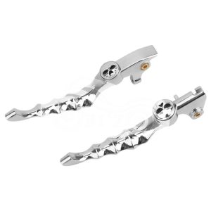 1Pair Brake Clutch Lever Skull Handle Lever Shifter for Harley Sportster Yamaha CR-AU