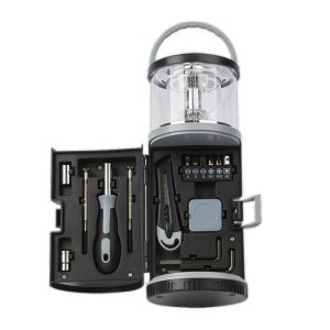 Camping Hardware Tool Set LED Lantern with Tool Kit for Outdoor Fishing Camping