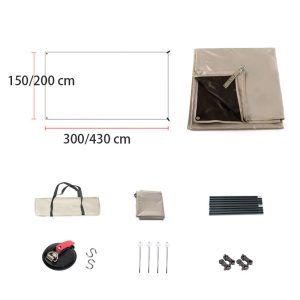 Car Roof Side Awning Car Awning Canopy Car Side Awning Camping Roof Waterproof Side Awning for Camping Trip Activities