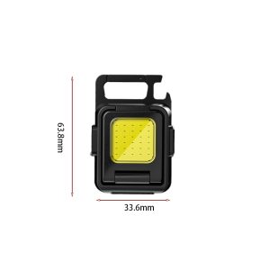 Cob Mini LED Flashlight Multifunctional LED Work Light Adjustable Brightness for Camping Outdoor
