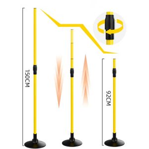 6pcs Detachable Agility Poles with Rubber Bases Agility Training Equipment for Basketball Football Rugby