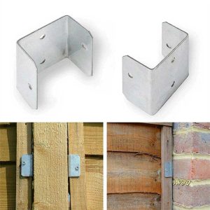 20pcs Fence Panel Clips Trellis U Clip Brackets Galvanised Fencing Clips for Timber Posts Secure Fence