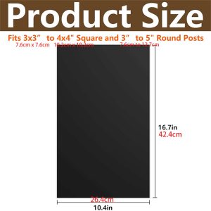 16pcs Fence Post Protections Waterproof Fence Rot Protection Wood Post Sleeve Post Wrap fits 3" x 3" to 4" x 4" Square and 3" to 5" Round Posts