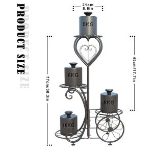 Metal Multiple Pot Plant Stand Indoor & Outdoor Corner Flower Pot Holder Stand Plant Shelf Rack for Patio Living Room