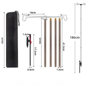 Outdoor Lantern Stand Portable Camping Lamp Holder Design for Campgrounds and Power Outages