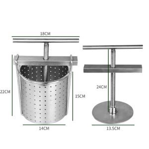 Stainless Steel Vegetable Filling Squeezer Manual Juicer Vegetable Stuffing Juicer Fruit Wine Press Water Squeezer