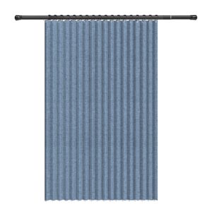 Waterproof Foldable Shower Curtain with Telescopic Rod Magnetic Splash Proof Bathroom Shade Curtain 200cm Height