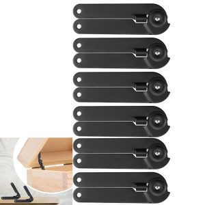 6pcs 180 Degree Rotatable Lid Support Hinges for Furniture Cabinet Cupboard Box Jewellery Gift Door Hardware Locks Box