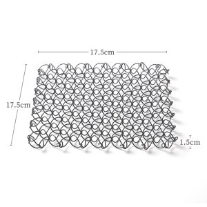 304 Stainless Steel Outdoor Spring Insulated Mat Picnic Coaster Heat Resistant Anti-Scalding Table Mat for Camping