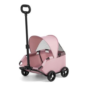 Folding Pet Stroller Dog Stroller Cart Pets Trolley Portable Cat Dog Rolling Cart Rolling Pet Carrier for Walking