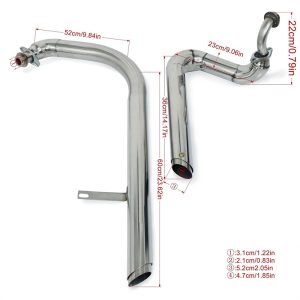 Yamaha Virago Exhaust Pipe Slash Cut Full Exhaust System Pipe with Muffler Silencer Accessories for Yamaha Virago125 250 XV125 XV250