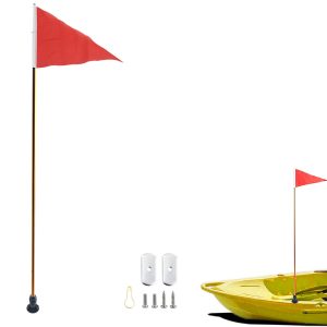 1.2m Kayak Flag Track Mount Easy Installation with Stable Base Visibility Kit for Boat Canoe Yacht Dinghy DIY Accessories