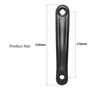 170 mm Bicycle Crank Arm for Electric Bicycle Folding Bicycle Hybrid Mountain Bicycle