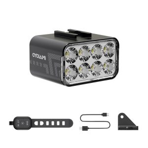 Bike Hanging Front Lamp Wireless Remote Hoisting Bike Headlight 1800 Lumens Lifting Front Head Lamp CYCLAMI