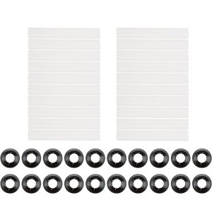 20pcs Garage Door Roller Sleeves Garage Door Hinge Quiet Roller Sleeves 80mm Length Roller Shaft Nuts Bearing Gaskets for Cars RV Garage Doors
