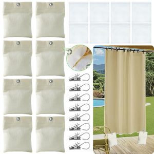 8pcs Outdoor Curtain Weights 450g Outdoor Curtain Sandbag Weighted Bags Drapery Weights Bottom Patio Curtain Weights Bags