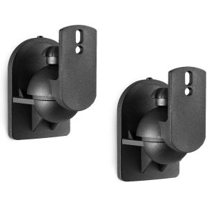1pair Speaker Wall Ceiling Mounts Bookshelf Speaker Wall Mount Brackets Hold up to 3.5kg