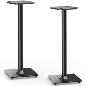 1pair Universal Speaker Stands with Cable Management 78.5cm Height for Satellite Speaker Large Speaker Up to 10kg