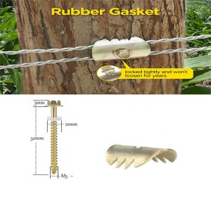 100pcs Wire Fence Fasteners for Wood Fencing Staples with Rubber Washers