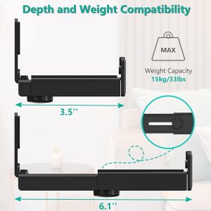 2pcs Universal Soundbar Wall Mount Bracket Adjustment Wall Bracket Center Channel Speaker Wall Mount Dual Bracket