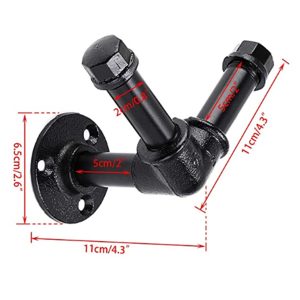 3pcs Pipe Coat Hook Rack Wall Mounted Bathroom Towel Hook Holder for Hanging Coat Towel