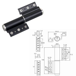 2pcs Adjustable Concealed Door Hinges Self Closing Door Hinge with Silent Hydraulic Buffer System
